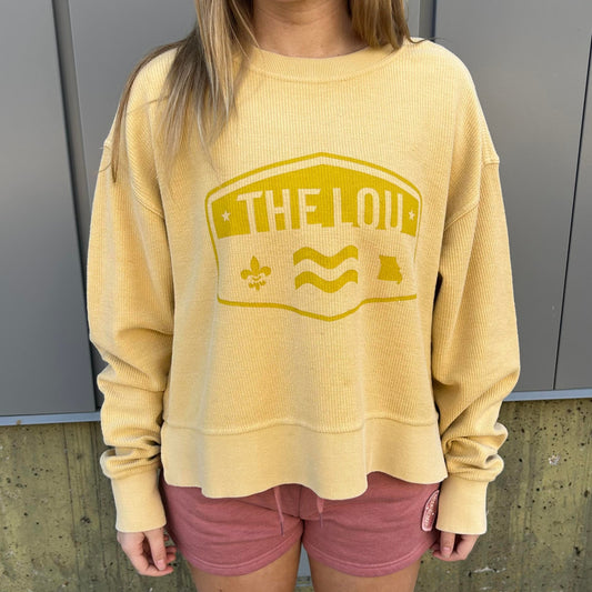 The Lou Cropped Thermal Sweatshirt